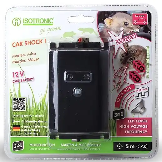 Odpuzovač kun a hlodavců s vysokonapěťovými plochami a LED Isotronic M540 Výprodej