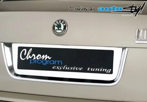 Nejprodávanější Chromovaný rámeček pod SPZ Škoda Octavia II (2004 - 2013) - Autostyl Janko