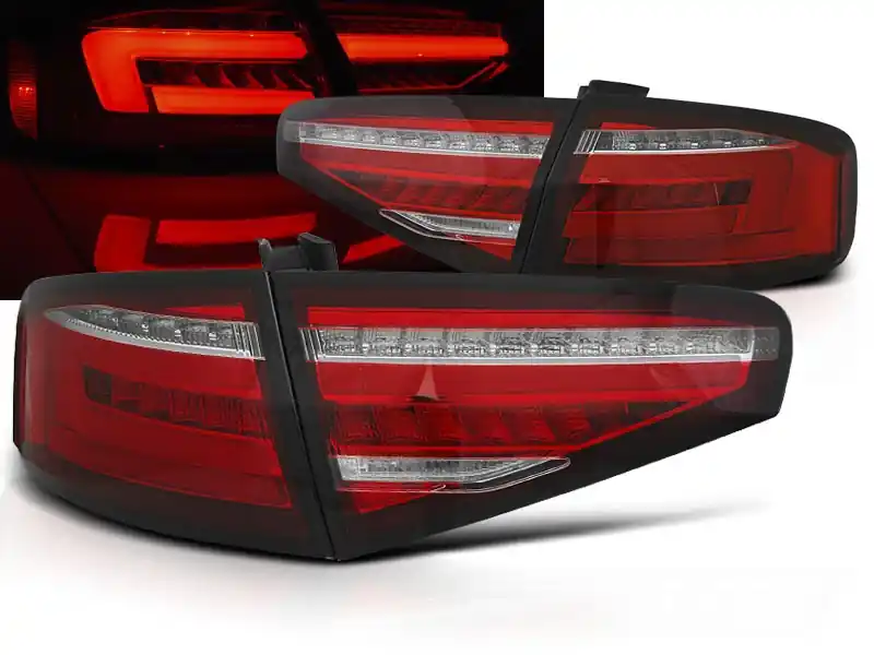 AUDI A4 B8 12-15 SEDAN - zadní LED světla červeno bílá s dynamickým blinkrem Ihned K Objednání
