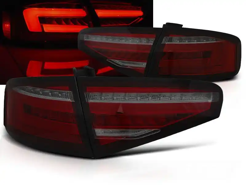 Akční Nabídka AUDI A4 B8 12-15 SEDAN - zadní LED světla červeno kouřová s dynamickým blinkrem