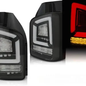 VW T6 15-19 TWIN DOOR - zadní LED světla černá LED BAR s dynamickým blinkrem Horká Nabídka