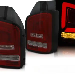 Nejlepší Cena VW T6 15-19 TWIN DOOR - zadní LED světla červeno kouřová LED BAR s dynamickým blinkrem