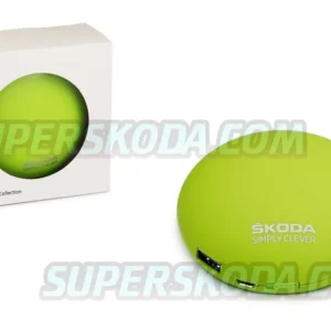 Škoda Auto - USB power bank LIME GREEN Značkový