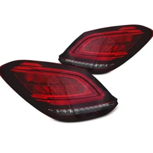 Značkový Zadní světla Mercedes Benz W205 C-Klasse 14-18 červená/bílá LED BAR SEQ