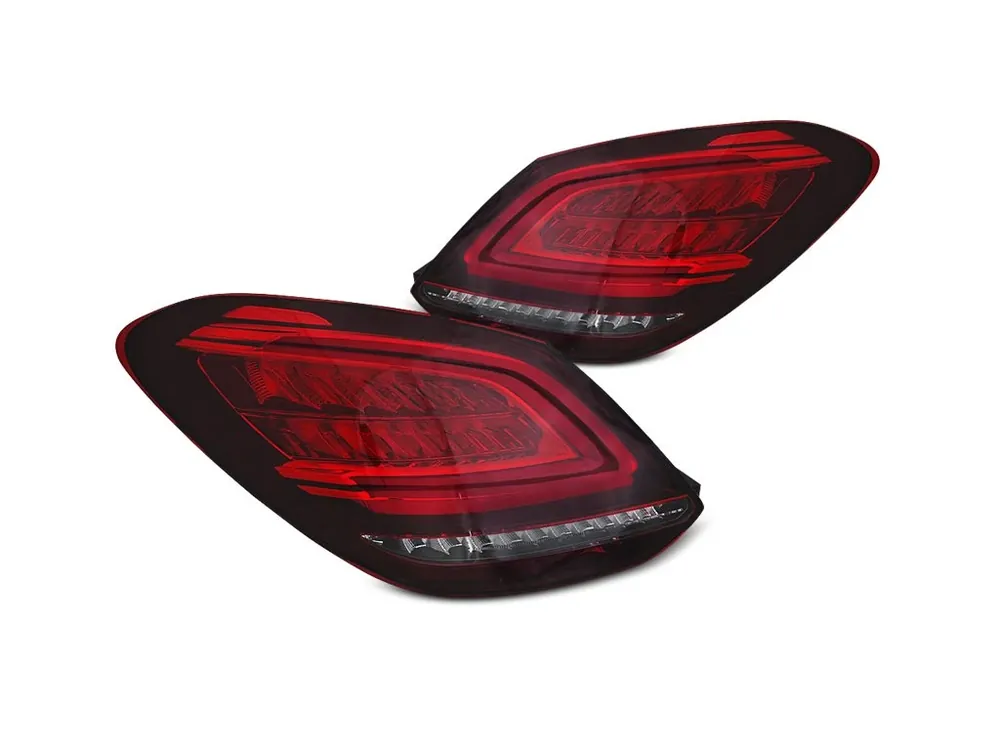 Značkový Zadní světla Mercedes Benz W205 C-Klasse 14-18 červená/bílá LED BAR SEQ