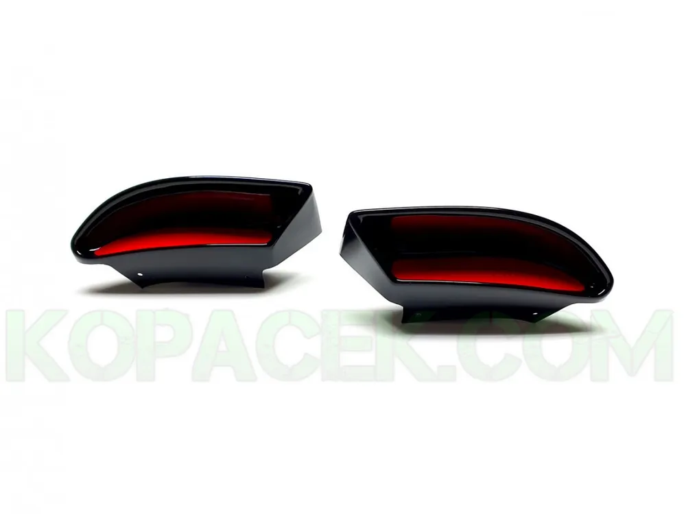 Škoda Octavia IV - atrapy výfuku RS design GLOWING RED Finální Výprodej