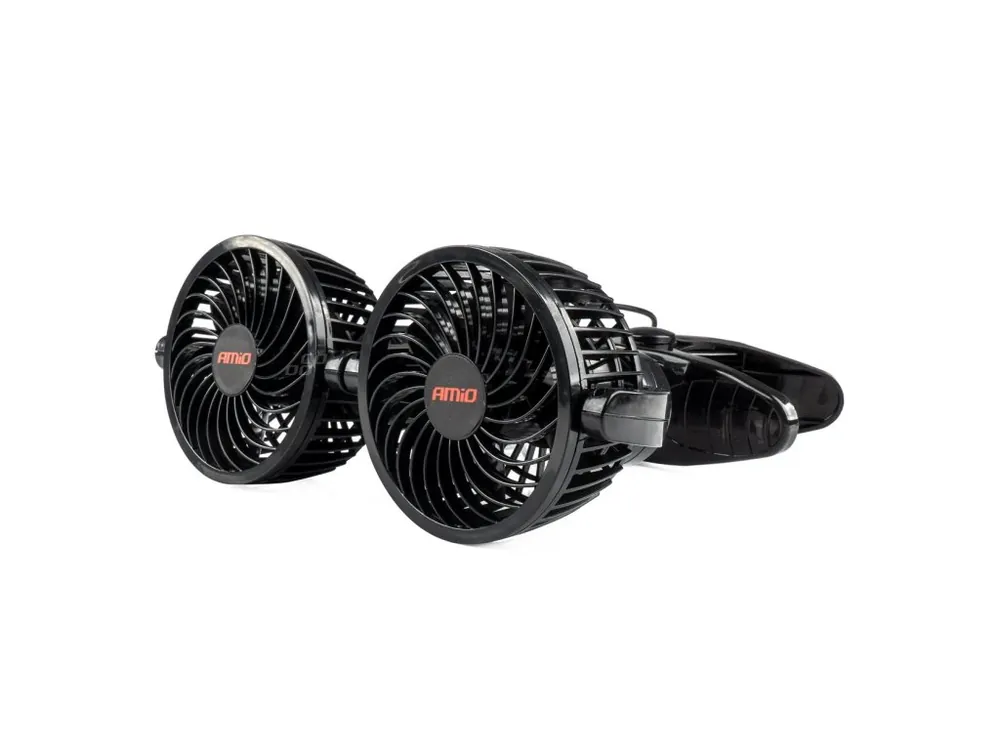 Ventilátor do auta s klipem 2x4" 12V Výprodej
