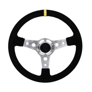 Sportovní volant Pro 350 mm offset 0 mm, semiš černý Cenově Výhodný