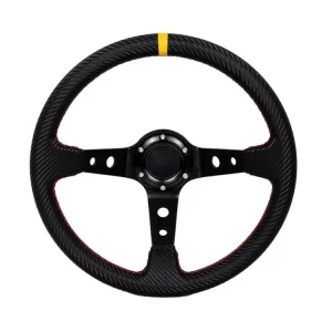 Sportovní volant Pro 350 mm offset 80 mm, kůže černá Víkendová Akce