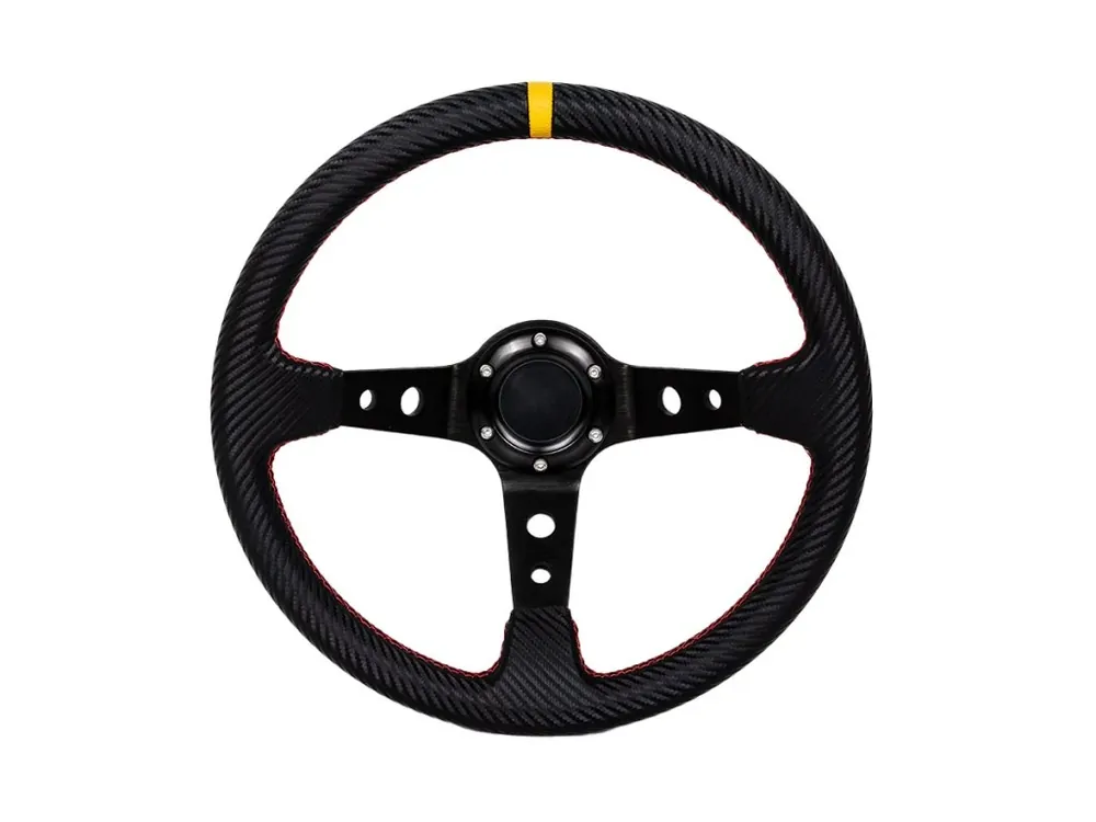 Sportovní volant Pro 350 mm offset 80 mm, kůže černá Víkendová Akce