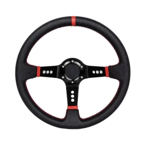 Hit Sezóny Sportovní volant Pro 350 mm offset 80 mm, kůže černá