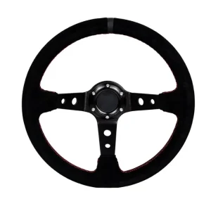 Sportovní volant Pro 350 mm offset 80 mm, semiš černý Nízká Cena