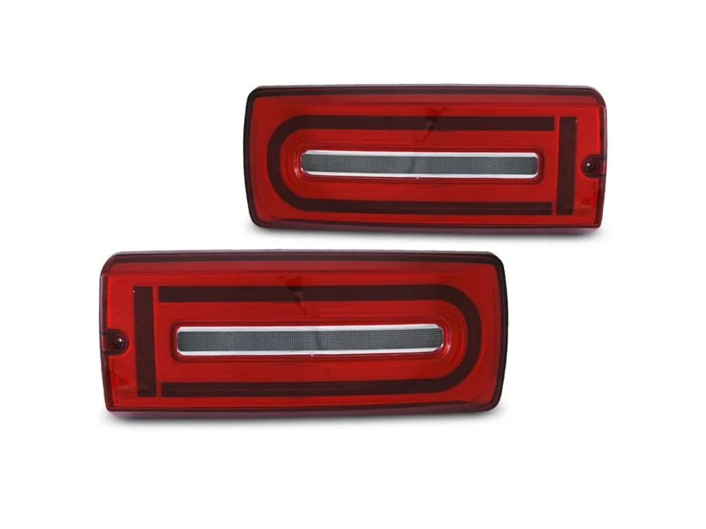 Cenový Hit Zadní světla Mercedes Benz G W463 90-18 červené/bílé LED BAR