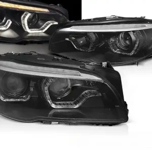 Dokud Zásoby Vydrží BMW F10/F11 10-13 - přední černá světla s LED 3D pro xenon a dynamickým blinkrem