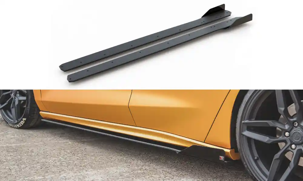 Originální Ford Focus Mk4 - difuzory pod boční prahy s křidélky, Maxton design
