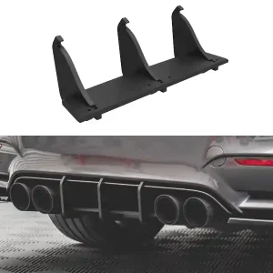 BMW Řada M4 F82 - difuzor zadního nárazníku - plast ABS bez povrchové úpravy, s červenou linkou, Maxton design Nejlepší Cena