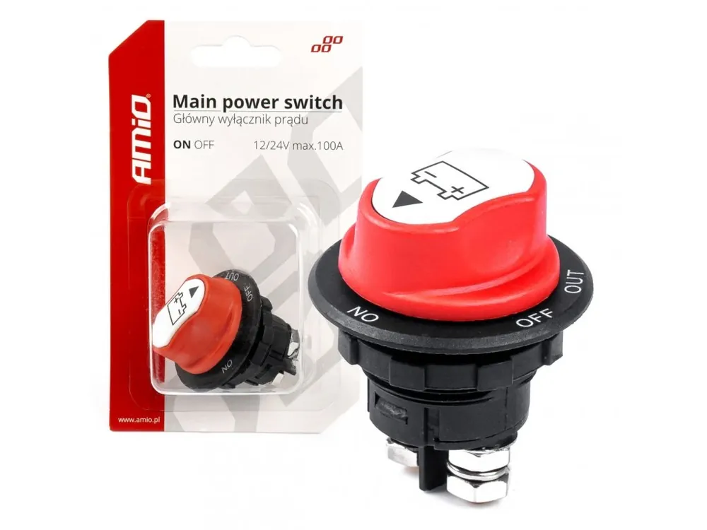 Nejprodávanější Hlavní vypínač autobaterie 12/24 max.100A-03026