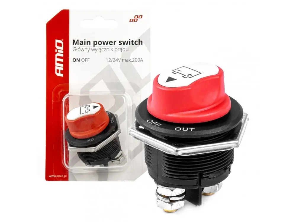 Hlavní vypínač autobaterie 12/24 max.200A-03027 Vysoce Kvalitní