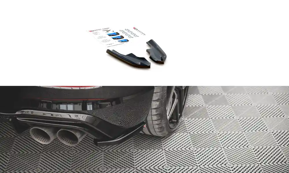 Víkendová Akce Volkswagen Golf R Mk8 - boční difuzory pod zadní nárazník ver.4, Maxton design