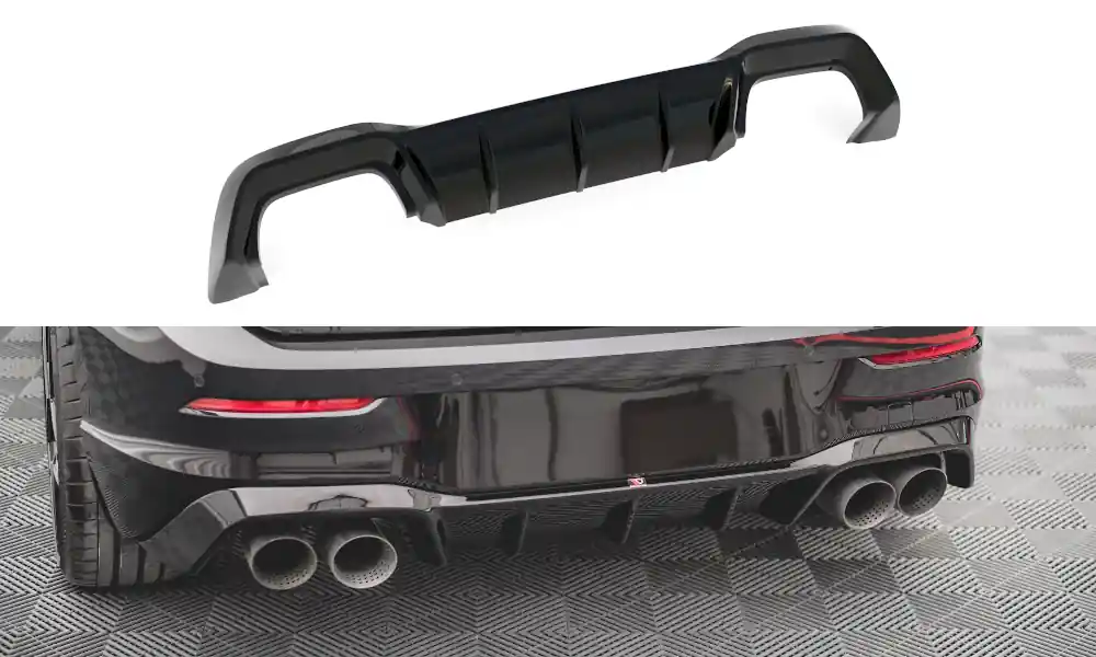 Volkswagen Golf R Mk8 - vložka zadního nárazníku ver.1, Maxton design Značkový