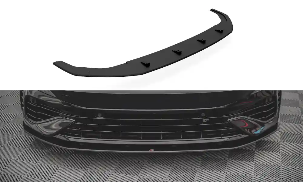 Volkswagen Golf R Mk8 - spoiler pod přední nárazník -plast ABS bez povrchové úpravy, Maxton design Cenový Hit