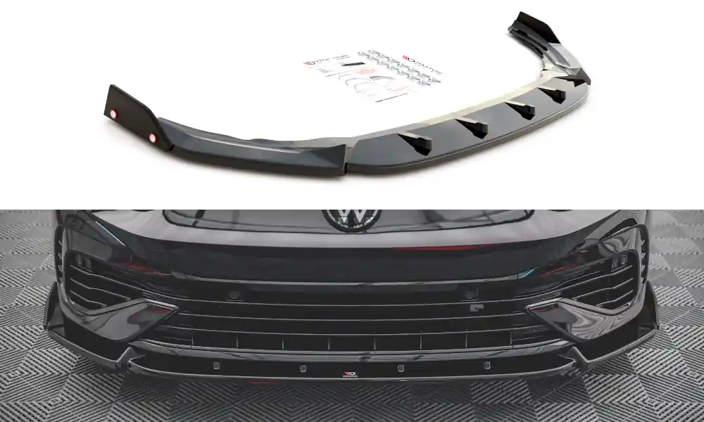 Volkswagen Golf R Mk8 - spoiler pod přední nárazník s křidélky ver.2, Maxton design Ihned K Objednání