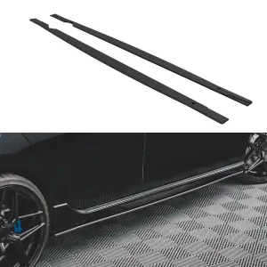 Volkswagen Golf R Mk8 - difuzory pod boční prahy - plast ABS bez povrchové úpravy, s červenou linkou, Maxton design Dokud Zásoby Vydrží