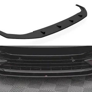 Volkswagen Golf R Mk8 - spoiler pod přední nárazník - plast ABS bez povrchové úpravy, s červenou linkou, Maxton design Sleva