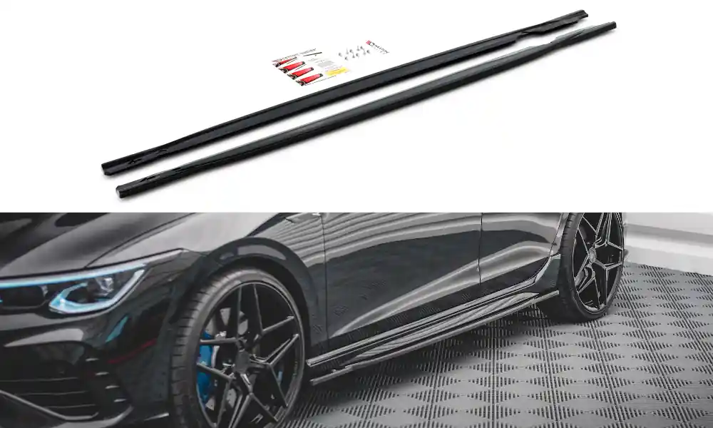 Volkswagen Golf R Mk8 - difuzory pod boční prahy, Maxton design Sleva