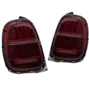 Zadní světla Mini Cooper F55 F56 F57 14-17 pouze na 6-PIN, červená/kouřová LED SEQ Nízká Cena