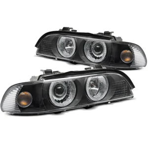 Výhodná Nabídka Přední světla BMW E39 LCI 00-03 XENON ANGEL EYES černé