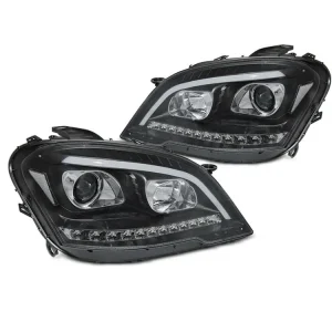 Objednat Nyní Přední světla Mercedes Benz W164 ML M-CLASS 09-11 TUBE LIGHT SEQ černá