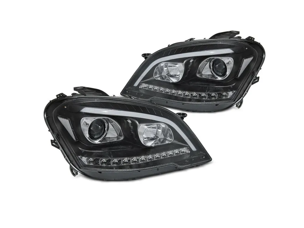 Objednat Nyní Přední světla Mercedes Benz W164 ML M-CLASS 09-11 TUBE LIGHT SEQ černá