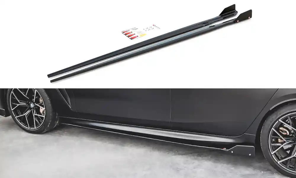 Nízká Cena BMW Řada M8 Gran Coupe/F93 - difuzory pod boční prahy s křidélky ver.1, Maxton design