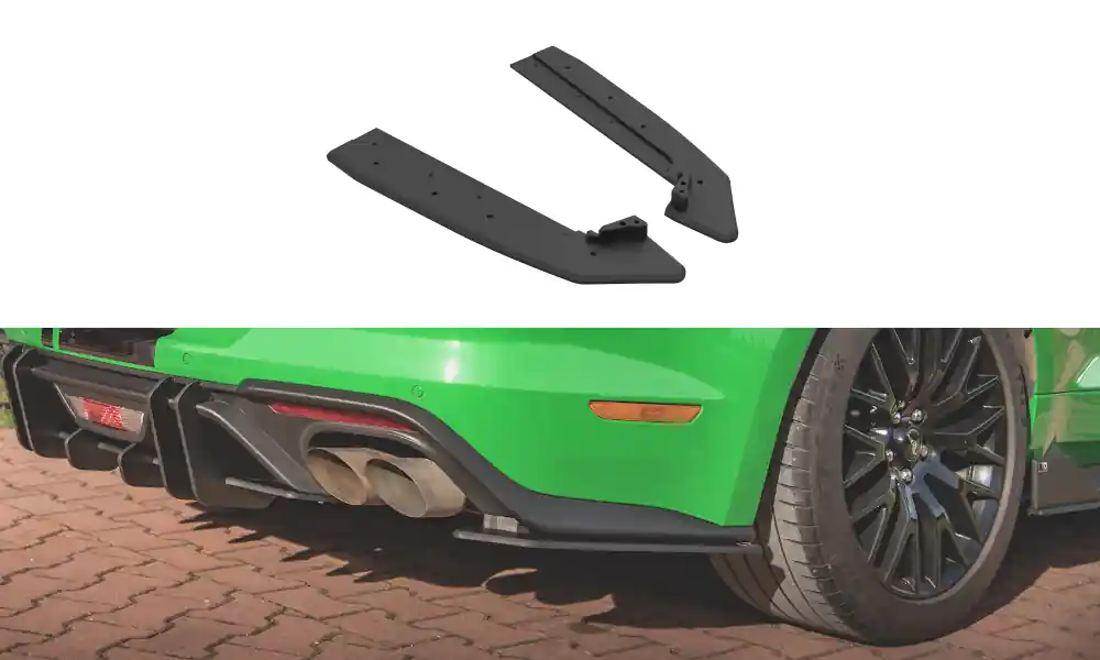 Ford Mustang MK6 GT Facelift - boční difuzory pod zadní nárazník v.2 - plast ABS bez povrchové úpravy, Maxton design Autentický