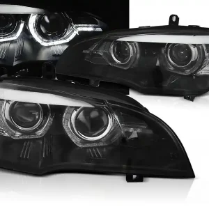 Nízká Cena BMW X5 E70 07-13 - přední černá LED světla AFS ANGEL EYES a denním svícením pro xenon