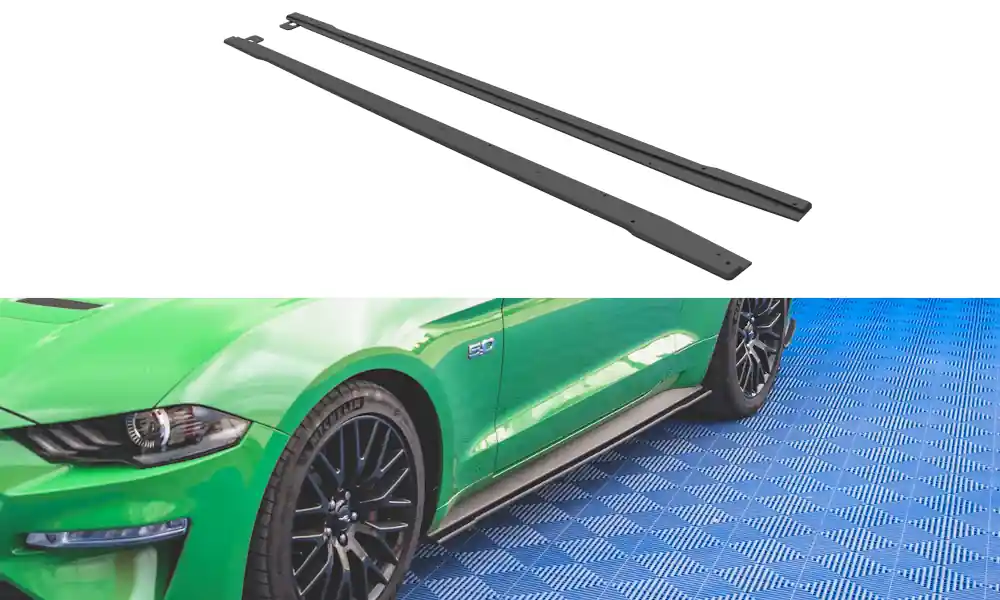 Odeslání Ihned Ford Mustang MK6 GT Facelift, difuzory pod boční prahy ver.1- s červenou linkou