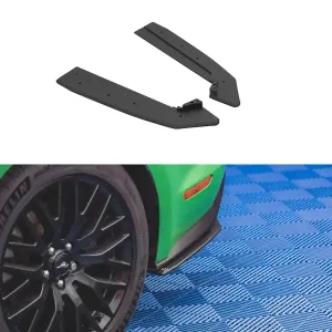 Nízká Cena Ford Mustang MK6 GT Facelift, boční difuzory pod zadní nárazník, plast ABS bez povrchové úpravy, s červenou linkou, Maxton design