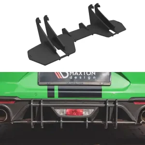 Speciální Cena Ford Mustang MK6 GT Facelift, difuzor pod zadní nárazník, plast ABS bez povrchové úpravy, s červenou linkou, Maxton design