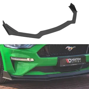 Ford Mustang MK6 GT Facelift, spoiler pod přední nárazník ver.2 , plast ABS bez povrchové úpravy, s červenou linkou, Maxton design Omezená Nabídka
