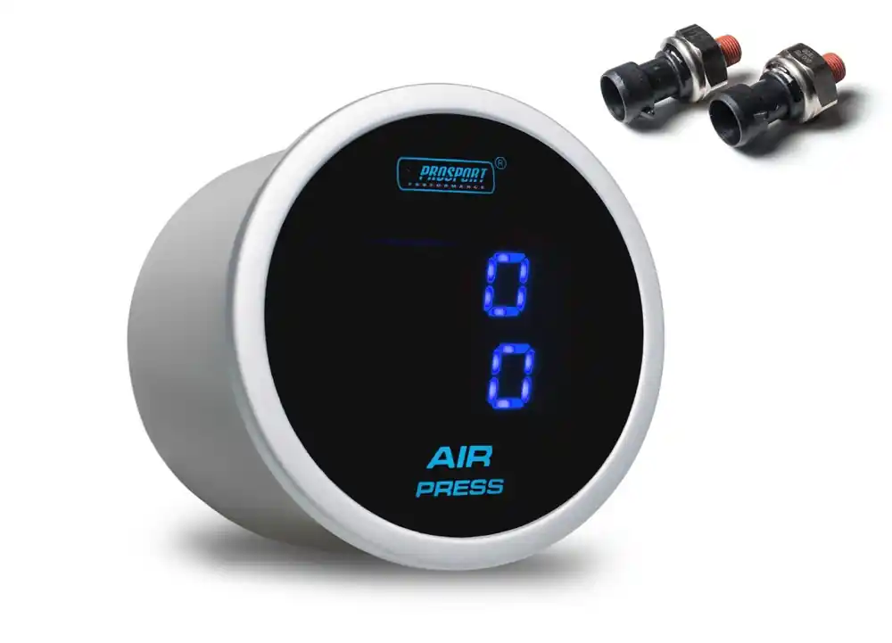 Finální Výprodej PROSPORT Performance přídavný budík řady Dual, typ snímače kompaktní elektronické, barva podsvícení modrá