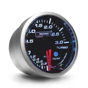 Značkový PROSPORT Performance přídavný budík řady Premium, tlak turba do 3 bar