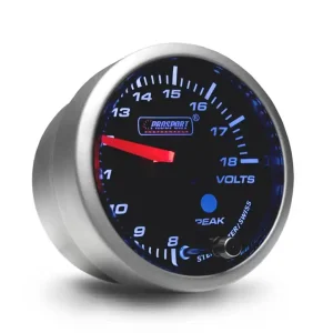 Oblíbený PROSPORT Performance přídavný budík řady Premium, voltmetr