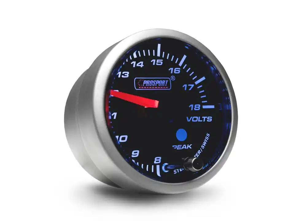 Oblíbený PROSPORT Performance přídavný budík řady Premium, voltmetr