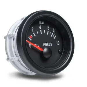 Autogauge palubní přístroj - tlak oleje s černým podkladem Zlevněný