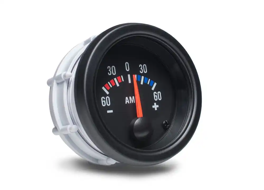 Autogauge palubní přístroj - ampermetr s černým podkladem Akční Cena