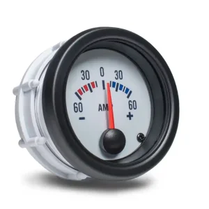 Autogauge palubní přístroj - ampermetr s bílým podkladem Top Prodej