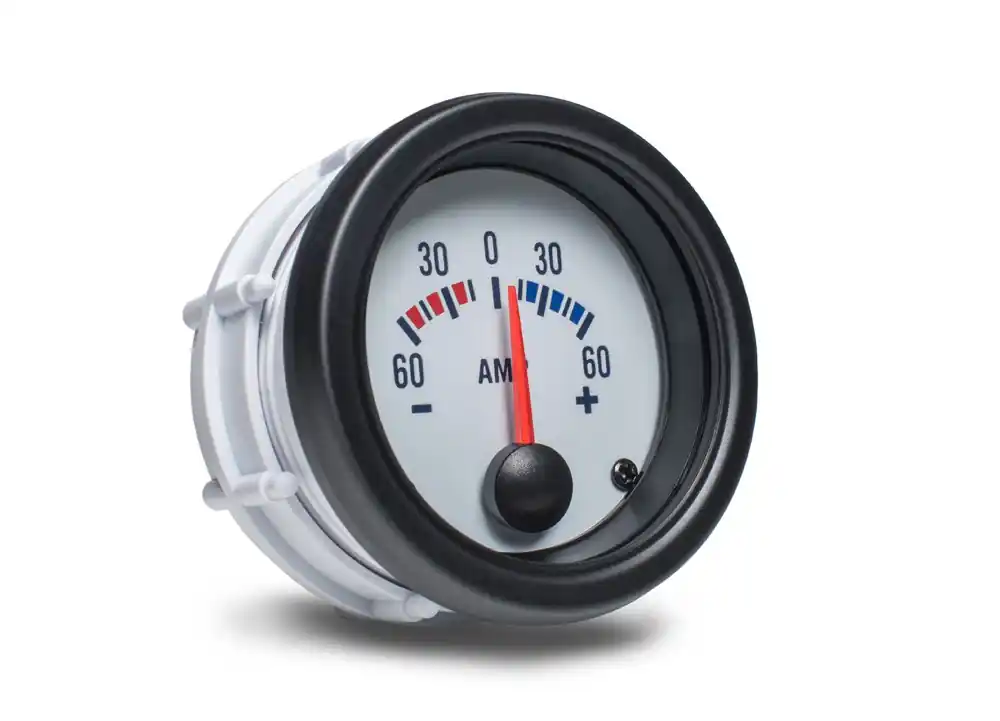 Autogauge palubní přístroj - ampermetr s bílým podkladem Top Prodej