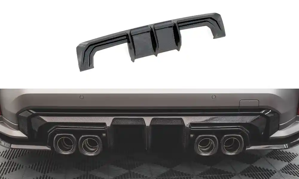 BMW M4 G82, karbonový difuzor zadního nárazníku, Maxton Design Rychlé Dodání