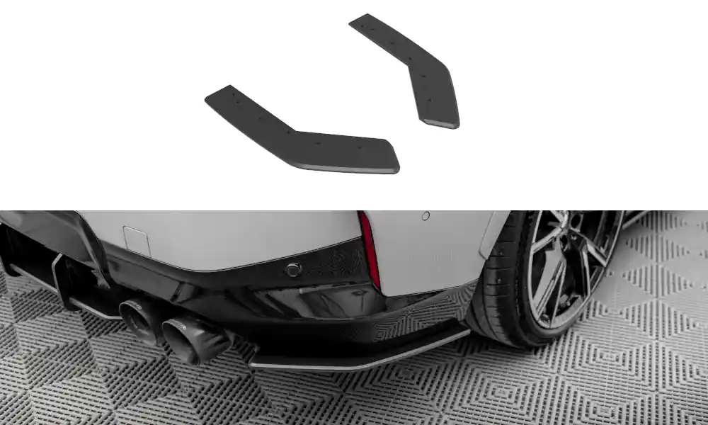 Dokud Zásoby Vydrží BMW řada 2 G42 M-Pack, "Street Pro" boční difuzory pod zadní nárazník, plast ABS bez povrchové úpravy, Maxton Design